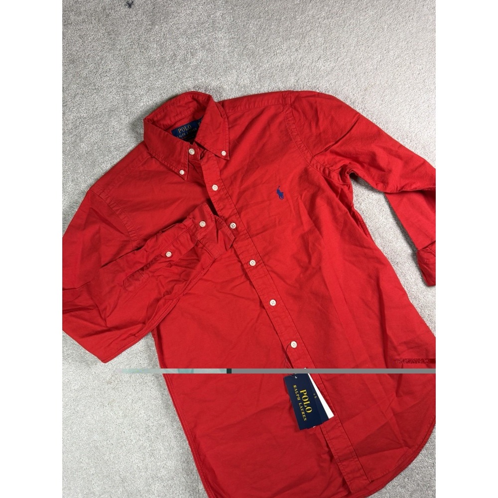Polo Ralph Lauren Shirt Men XS Red Short Sleeve Button Down Classic Fit Pony New